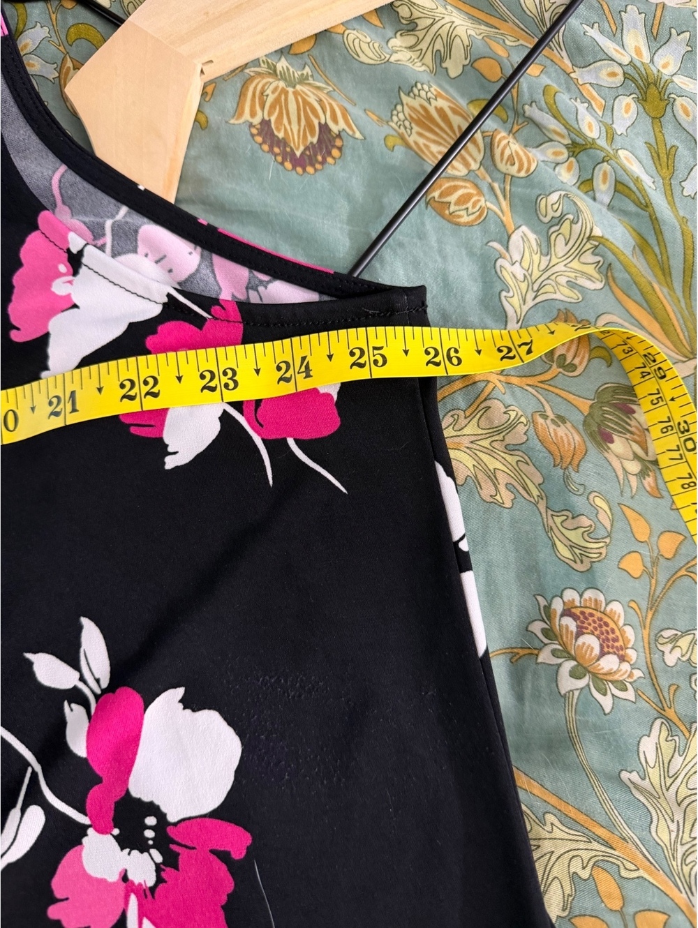 Susan Graver Black Pink Floral Sleeveless A-Line Midi Dress Size 2X - Picture 6 of 6